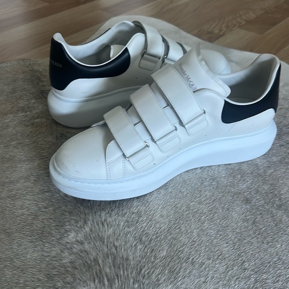 Alexander McQueen White Sneakers with Black  “Larry” Grip Tape US Men’s Size 10